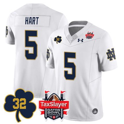 Men's Notre Dame Football Johnny Lujack Patch 2023 Gator Bowl Jersey - All Stitched