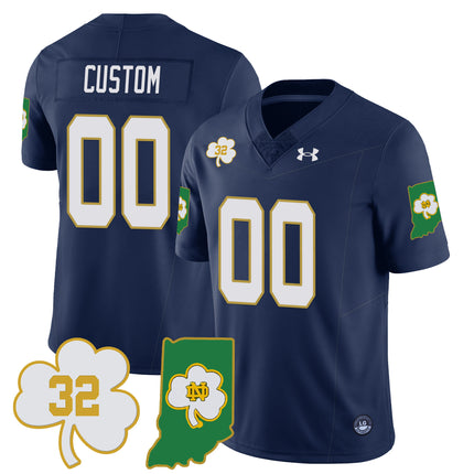 Custom Notre Dame Football TaxSlayer Gator Bowl Jersey - Johnny Lujack Patch