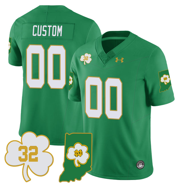 Custom Notre Dame Football TaxSlayer Gator Bowl Jersey - Johnny Lujack Patch
