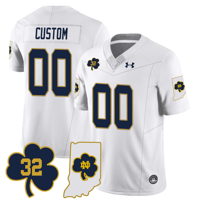 Custom Notre Dame Football TaxSlayer Gator Bowl Jersey - Johnny Lujack Patch
