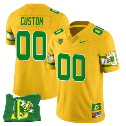 Custom Oregon Ducks ‘Mighty Oregon’ Throwback Football Stitched Jersey – Oregon State