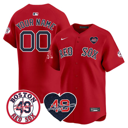 Custom Red Sox Tim Wakefield Memorial Jersey ? All Stitched