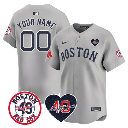 Custom Red Sox Tim Wakefield Memorial Jersey ? All Stitched