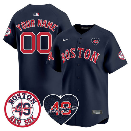 Custom Red Sox Tim Wakefield Memorial Jersey ? All Stitched