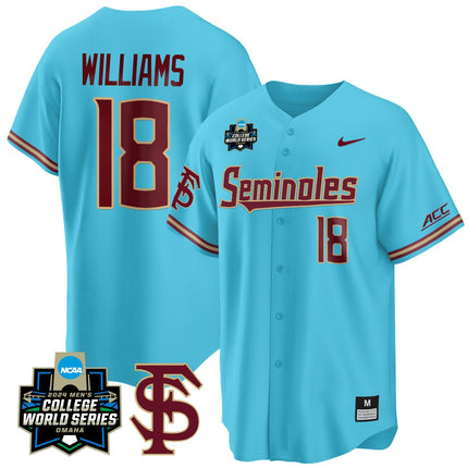 Men's Florida State Seminoles 2024 College World Series Vapor Premier Limited Jersey V1 - All Stitched