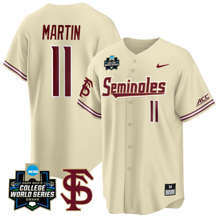 Men's Florida State Seminoles 2024 College World Series Vapor Premier Limited Jersey V1 - All Stitched