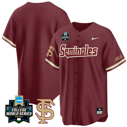 Men's Florida State Seminoles 2024 College World Series Vapor Premier Limited Jersey V1 - All Stitched