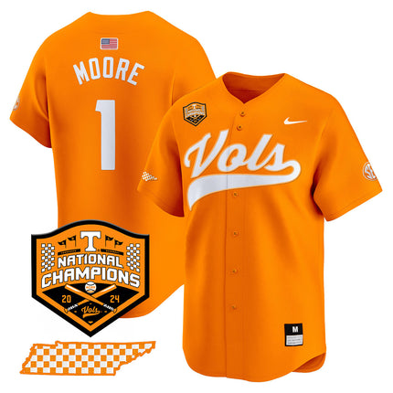 Men's Tennessee Volunteers 2024 National Champions Vapor Premier Limited Jersey - All Stitched