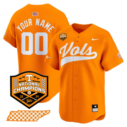 Custom Tennessee Volunteers 2024 National Champions Vapor Premier Limited Jersey - All Stitched