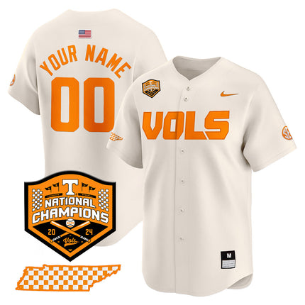 Custom Tennessee Volunteers 2024 National Champions Vapor Premier Limited Jersey V1 - All Stitched