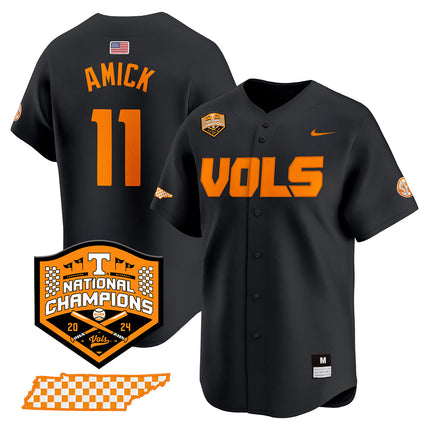 Men's Tennessee Volunteers 2024 National Champions Vapor Premier Limited Jersey V1 - All Stitched
