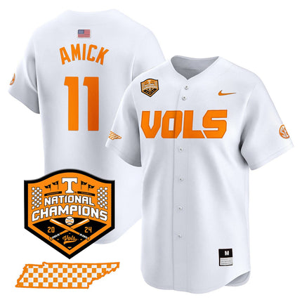 Men's Tennessee Volunteers 2024 National Champions Vapor Premier Limited Jersey V1 - All Stitched