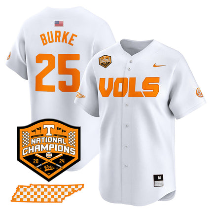 Men's Tennessee Volunteers 2024 National Champions Vapor Premier Limited Jersey V1 - All Stitched