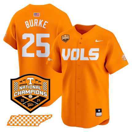 Men's Tennessee Volunteers 2024 National Champions Vapor Premier Limited Jersey V1 - All Stitched