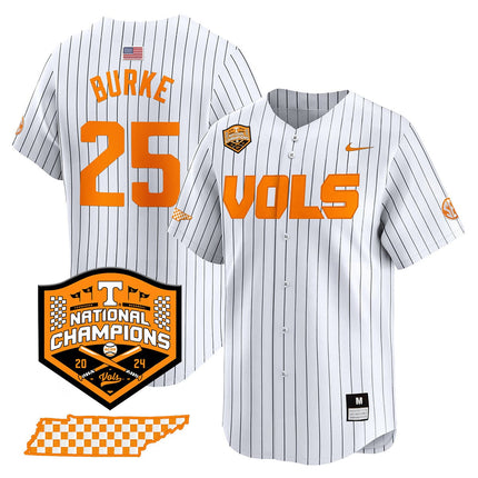 Men's Tennessee Volunteers 2024 National Champions Vapor Premier Limited Jersey V1 - All Stitched