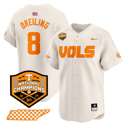 Men's Tennessee Volunteers 2024 National Champions Vapor Premier Limited Jersey V1 - All Stitched