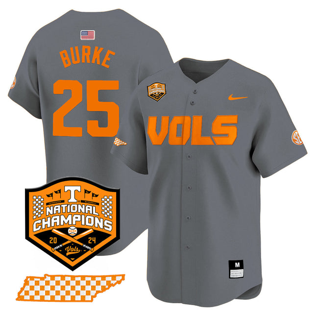 Men's Tennessee Volunteers 2024 National Champions Vapor Premier Limited Jersey V1 - All Stitched