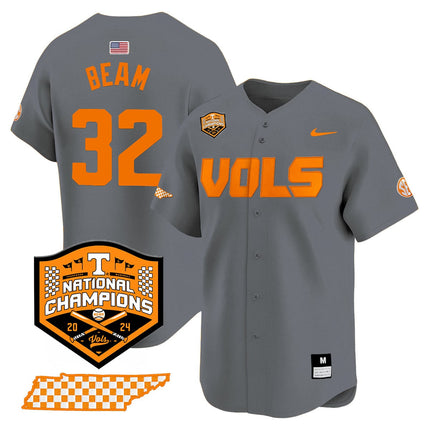 Men's Tennessee Volunteers 2024 National Champions Vapor Premier Limited Jersey V1 - All Stitched