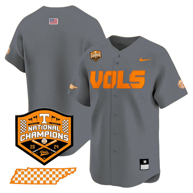Men's Tennessee Volunteers 2024 National Champions Vapor Premier Limited Jersey V1 - All Stitched