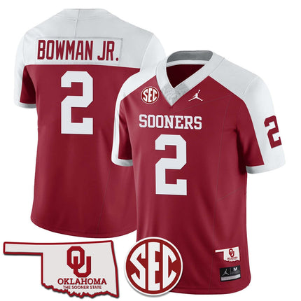 Youth's Oklahoma Sooners 2024 Limited Jersey - SEC Patch - All Stitched