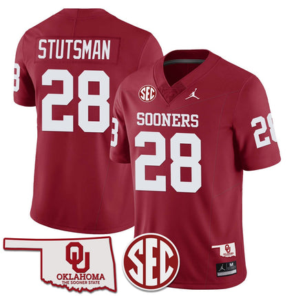 Youth's Oklahoma Sooners 2024 Limited Jersey - SEC Patch - All Stitched