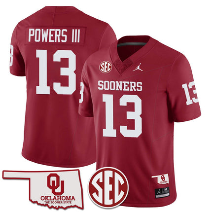 Youth's Oklahoma Sooners 2024 Limited Jersey - SEC Patch - All Stitched