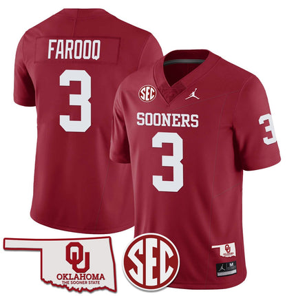 Youth's Oklahoma Sooners 2024 Limited Jersey - SEC Patch - All Stitched