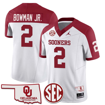 Youth's Oklahoma Sooners 2024 Limited Jersey - SEC Patch - All Stitched