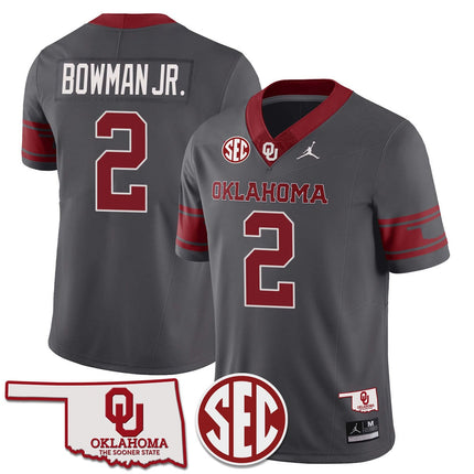 Youth's Oklahoma Sooners 2024 Limited Jersey - SEC Patch - All Stitched