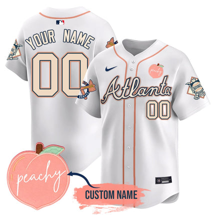 Custom Personalized Braves 2024 "Peach Fuzz" Jersey - All Stitched