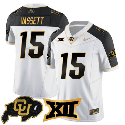 Men's Colorado Buffaloes 2024 Vapor Limited Gold Jersey - All Stitched