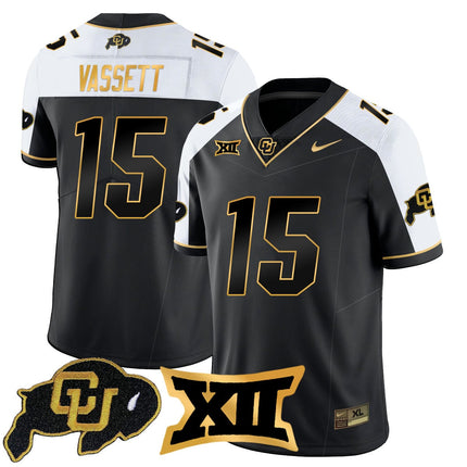 Men's Colorado Buffaloes 2024 Vapor Limited Gold Jersey - All Stitched