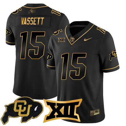 Men's Colorado Buffaloes 2024 Vapor Limited Gold Jersey - All Stitched