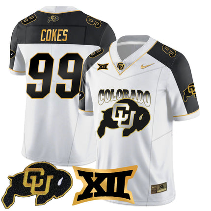 Men's Colorado Buffaloes 2024 Vapor Limited Gold Jersey N1 - All Stitched