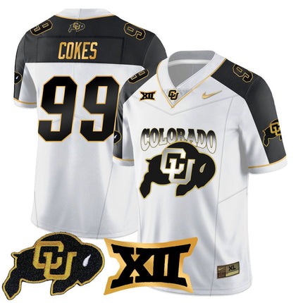Men's Colorado Buffaloes 2024 Vapor Limited Gold Jersey N1 - All Stitched