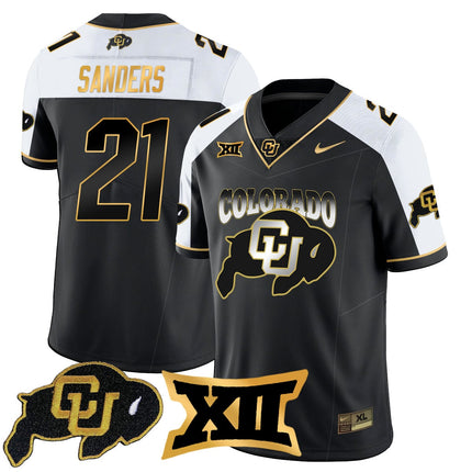 Men's Colorado Buffaloes 2024 Vapor Limited Gold Jersey N1 - All Stitched