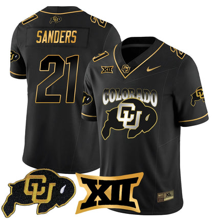Men's Colorado Buffaloes 2024 Vapor Limited Gold Jersey N1 - All Stitched