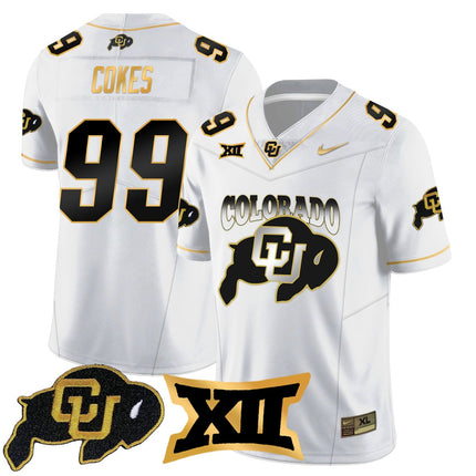 Men's Colorado Buffaloes 2024 Vapor Limited Gold Jersey N1 - All Stitched
