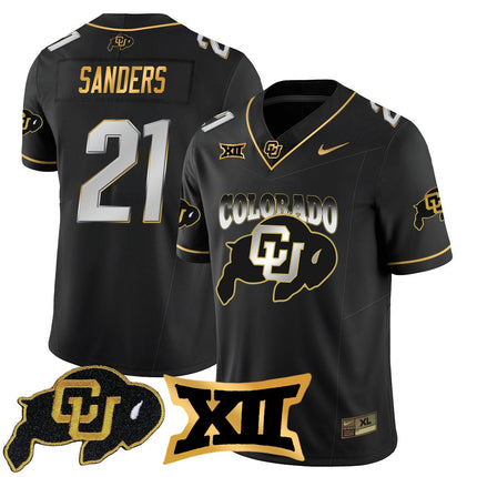 Men's Colorado Buffaloes 2024 Vapor Limited Gold Jersey N1 - All Stitched