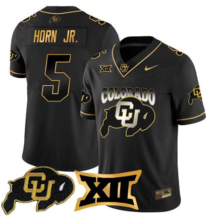 Men's Colorado Buffaloes 2024 Vapor Limited Gold Jersey N1 - All Stitched