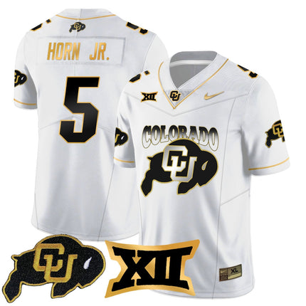 Men's Colorado Buffaloes 2024 Vapor Limited Gold Jersey N1 - All Stitched