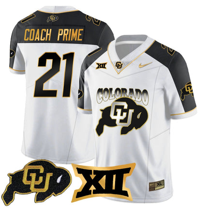 Men's Colorado Buffaloes 2024 Vapor Limited Gold Jersey N1 - All Stitched