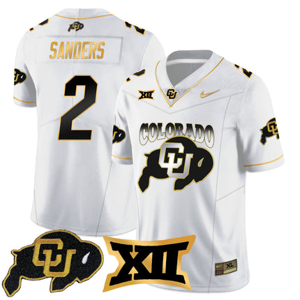 Men's Colorado Buffaloes 2024 Vapor Limited Gold Jersey N1 - All Stitched