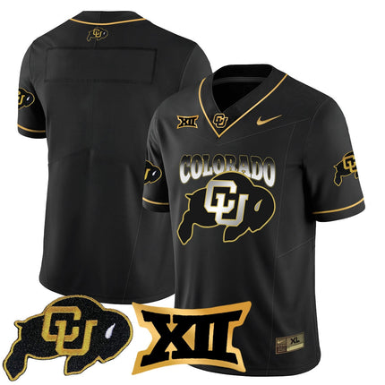 Men's Colorado Buffaloes 2024 Vapor Limited Gold Jersey N1 - All Stitched