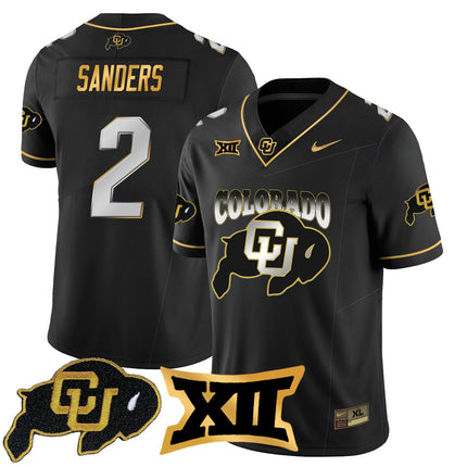 Men's Colorado Buffaloes 2024 Vapor Limited Gold Jersey N1 - All Stitched