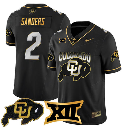 Men's Colorado Buffaloes 2024 Vapor Limited Gold Jersey N1 - All Stitched