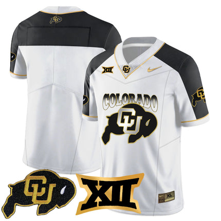 Men's Colorado Buffaloes 2024 Vapor Limited Gold Jersey N1 - All Stitched