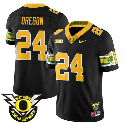 Men's Oregon Football Forever Gang Green 2024 Jersey N1 - All Stitched