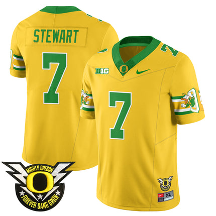 Men's Oregon Football Forever Gang Green 2024 Jersey N1 - All Stitched