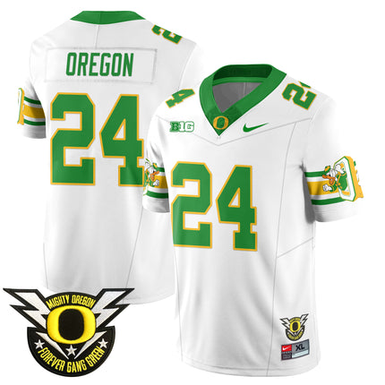 Men's Oregon Football Forever Gang Green 2024 Jersey N1 - All Stitched